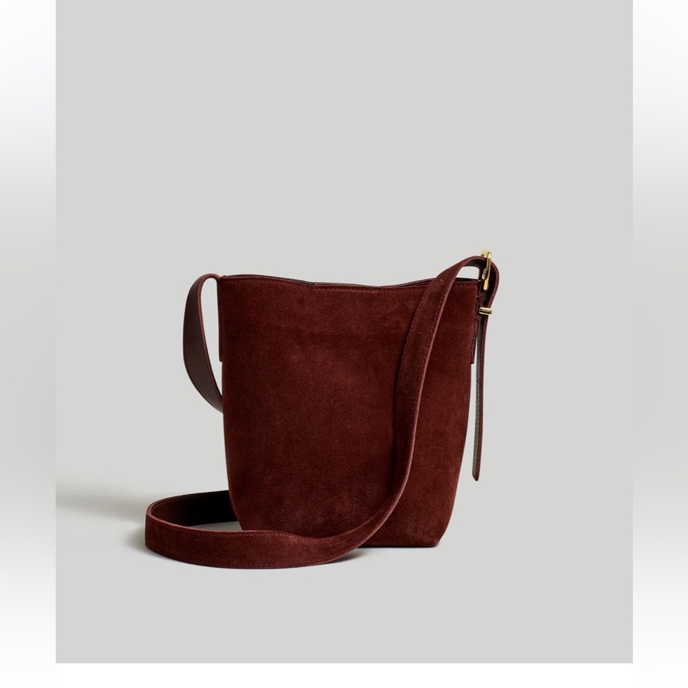 Madewell Essential Mini Bucket Tote ( Color: Chocolate Raisin)